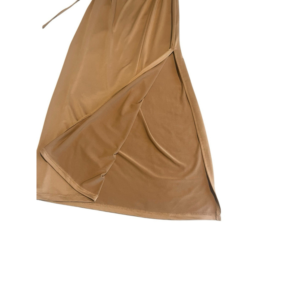 Absolutely Love It Beige Bodycon Midi Dress Size M - Picture 6 of 11